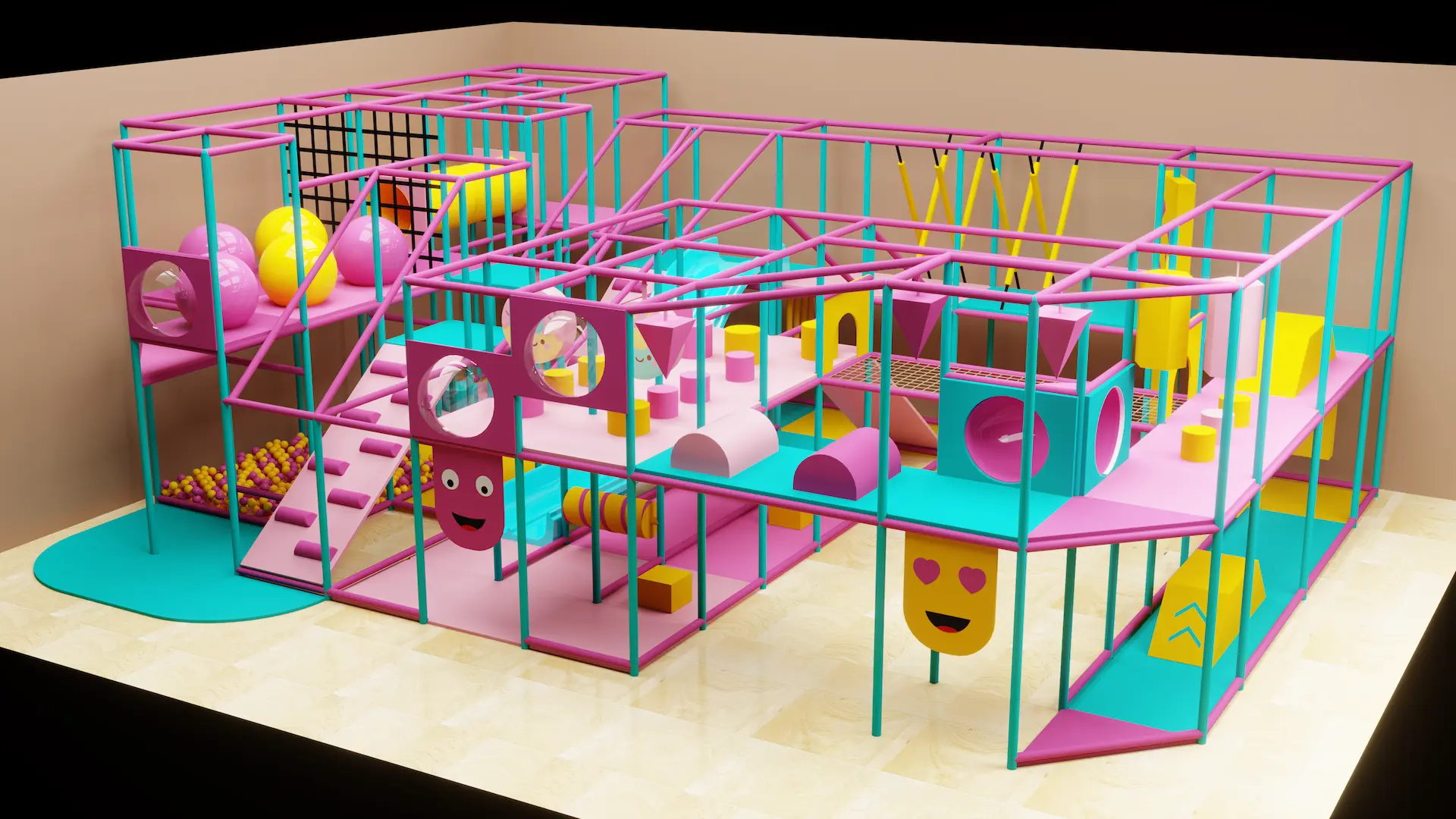 “Pinkowo” Playroom in a Restaurant